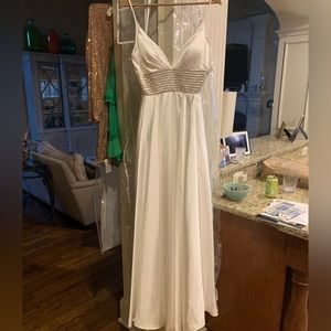 beautiful white sherri hill gown